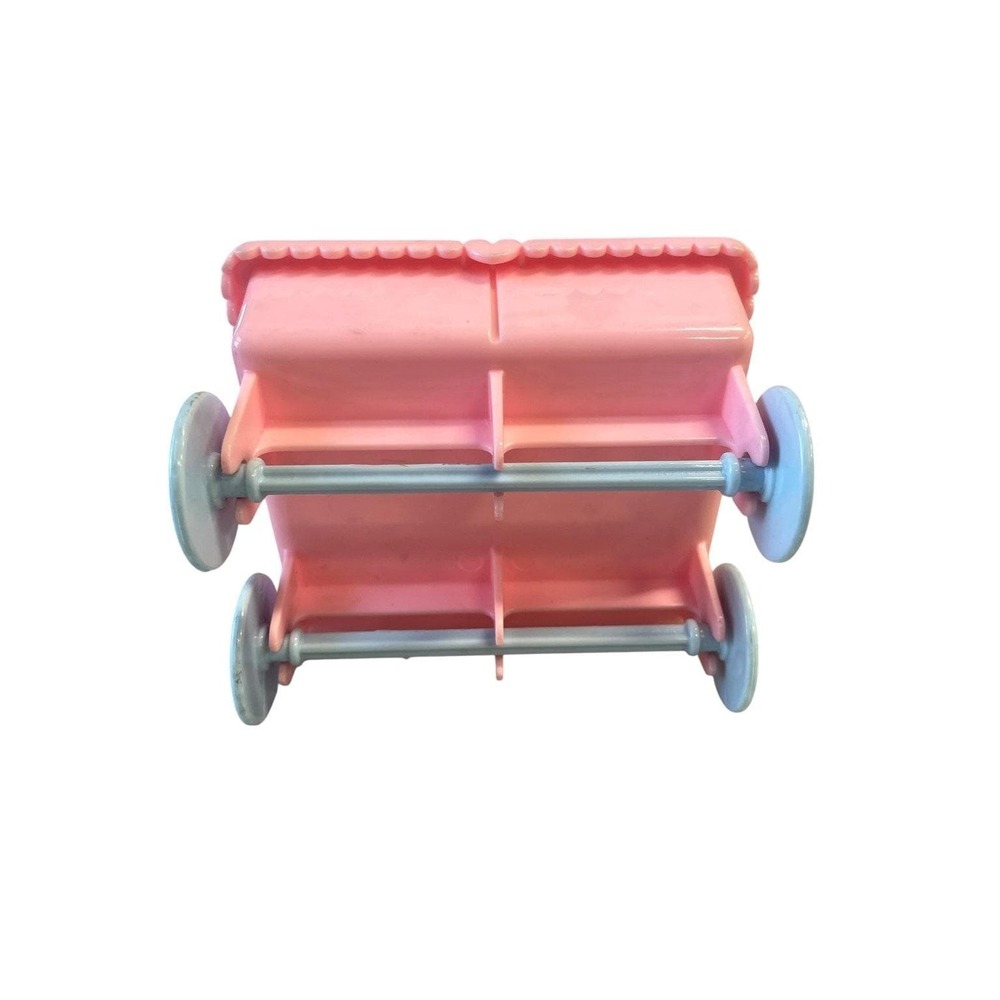 Fisher-Price Dollhouse Baby Carriage Stroller Pink Yellow Blue Plastic - Picture 4 of 4